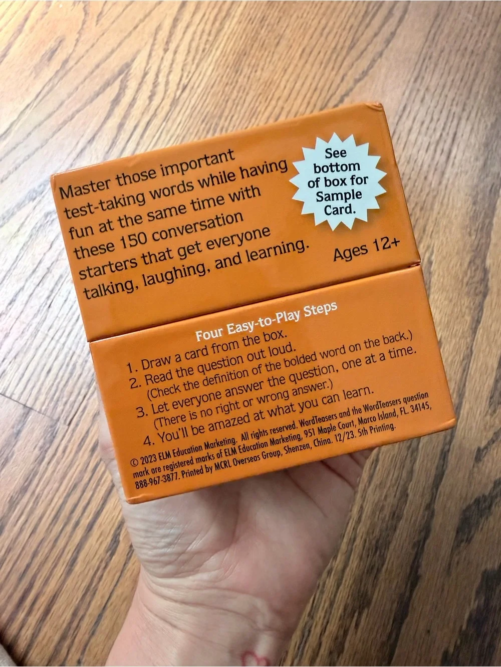 Middle School Conversation Starters Deck - Orange